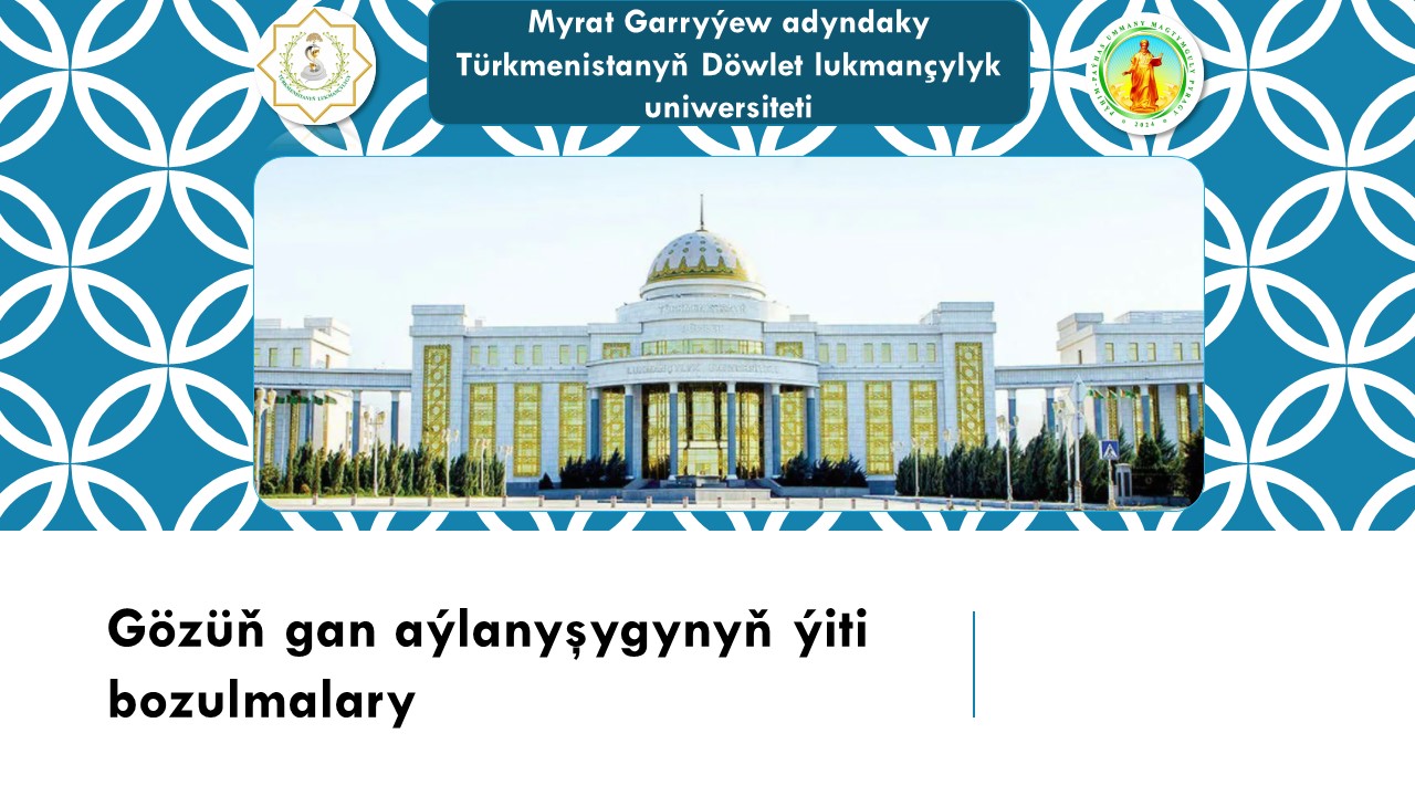 G&ouml;z&uuml;ň gan a&yacute;lanyşygynyň &yacute;iti...